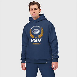 Мужской костюм оверсайз Лого PSV и надпись legendary football club, цвет: тёмно-синий — фото 2