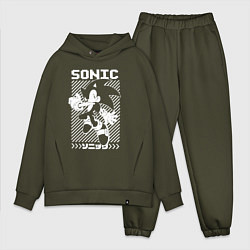 Мужской костюм оверсайз Sonic - game, цвет: хаки