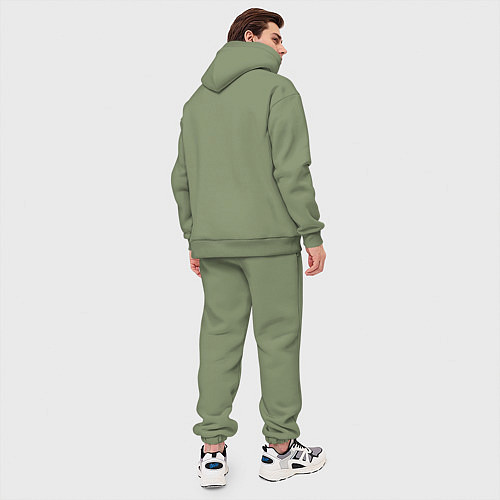 Мужской костюм оверсайз Колибри на ветке / Авокадо – фото 4