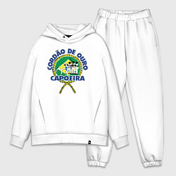 Мужской костюм оверсайз Cordao de ouro Capoeira flag of Brazil, цвет: белый