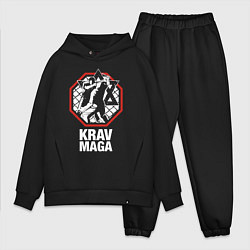 Мужской костюм оверсайз Krav-maga octagon - ring, цвет: черный