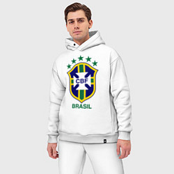 Мужской костюм оверсайз Brasil CBF, цвет: белый — фото 2