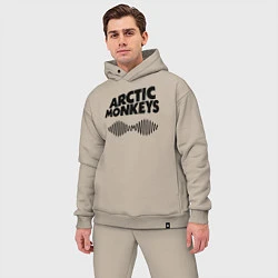 Мужской костюм оверсайз Arctic Monkeys, цвет: миндальный — фото 2