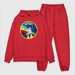 Мужской костюм оверсайз NASA - emblem - USA, цвет: красный