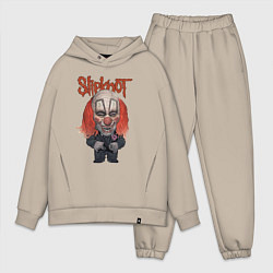 Мужской костюм оверсайз Slipknot art, цвет: миндальный