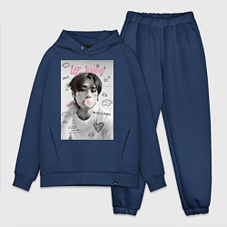 Мужской костюм оверсайз Lee Know Stray Kids, цвет: тёмно-синий