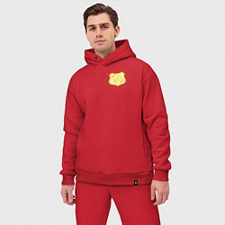 Мужской костюм оверсайз Bitcoin Police, цвет: красный — фото 2