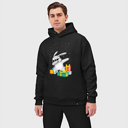 Мужской костюм оверсайз Кролик ДЭБ и новый год, цвет: черный — фото 2