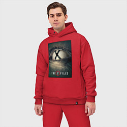 Мужской костюм оверсайз X - Files poster, цвет: красный — фото 2