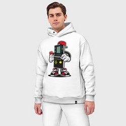 Мужской костюм оверсайз Game brick - tetris 90, цвет: белый — фото 2