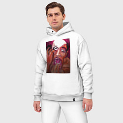 Мужской костюм оверсайз Паника, цвет: белый — фото 2