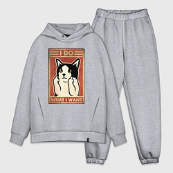 Мужской костюм оверсайз Я делаю то, что хочу, цвет: меланж