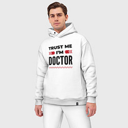 Мужской костюм оверсайз Trust me - Im doctor, цвет: белый — фото 2