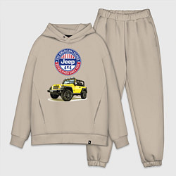 Мужской костюм оверсайз Chrysler jeep wrangler rubicon, цвет: миндальный
