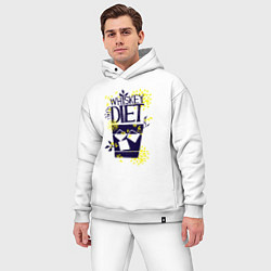 Мужской костюм оверсайз Виски диета, цвет: белый — фото 2