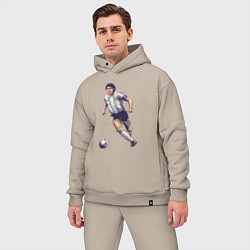 Мужской костюм оверсайз Maradona football, цвет: миндальный — фото 2