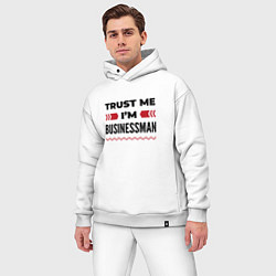 Мужской костюм оверсайз Trust me - Im businessman, цвет: белый — фото 2