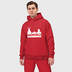 Мужской костюм оверсайз Mad world, цвет: красный — фото 2