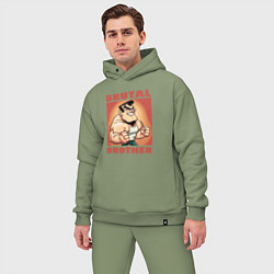 Мужской костюм оверсайз Брутальный брат, цвет: авокадо — фото 2