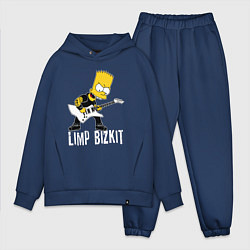 Мужской костюм оверсайз Limp Bizkit Барт Симпсон рокер, цвет: тёмно-синий