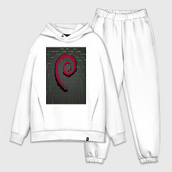 Мужской костюм оверсайз Debian Linux, цвет: белый