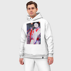 Мужской костюм оверсайз Гейша юная, цвет: белый — фото 2