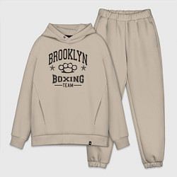Мужской костюм оверсайз Brooklyn boxing, цвет: миндальный