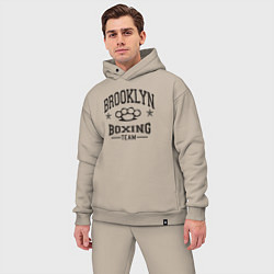 Мужской костюм оверсайз Brooklyn boxing, цвет: миндальный — фото 2