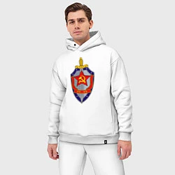 Мужской костюм оверсайз ВЧК КГБ, цвет: белый — фото 2