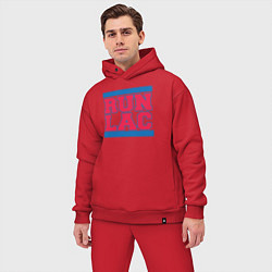 Мужской костюм оверсайз Run Clippers, цвет: красный — фото 2