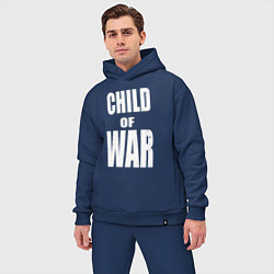 Мужской костюм оверсайз Child of war, цвет: тёмно-синий — фото 2