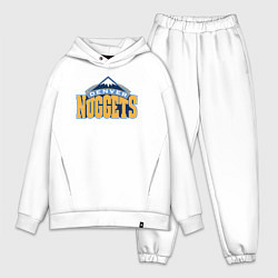 Мужской костюм оверсайз Denver Nuggets, цвет: белый