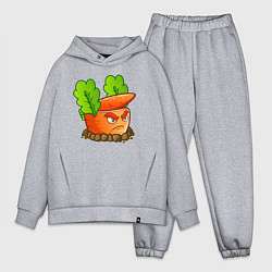 Мужской костюм оверсайз PvZ - Ракетная морковь, цвет: меланж