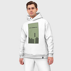Мужской костюм оверсайз Brick game тетрис - всё сложится, цвет: белый — фото 2