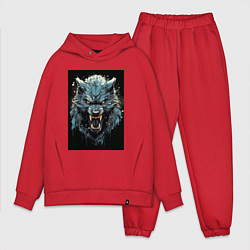 Мужской костюм оверсайз Синий волк