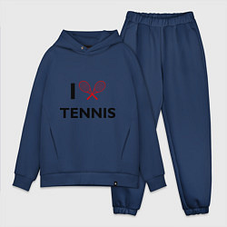 Мужской костюм оверсайз I Love Tennis, цвет: тёмно-синий