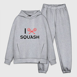 Мужской костюм оверсайз I Love Squash, цвет: меланж