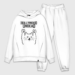 Мужской костюм оверсайз Hollywood Undead - rock cat, цвет: белый