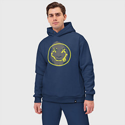 Мужской костюм оверсайз Nirvana smiling, цвет: тёмно-синий — фото 2