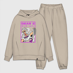 Мужской костюм оверсайз One piece - gear 5 белый