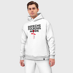 Мужской костюм оверсайз Depeche Mode - Rose mode white, цвет: белый — фото 2