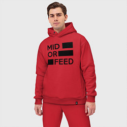 Мужской костюм оверсайз Mid or feed, цвет: красный — фото 2