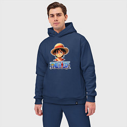 Мужской костюм оверсайз Монки д Луффи one piece, цвет: тёмно-синий — фото 2