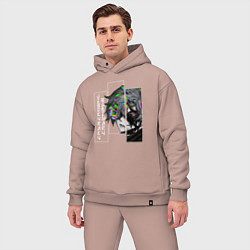 Мужской костюм оверсайз Jigokuraku Gabimaru, цвет: пыльно-розовый — фото 2