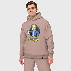 Мужской костюм оверсайз Burnout - vault boy, цвет: пыльно-розовый — фото 2