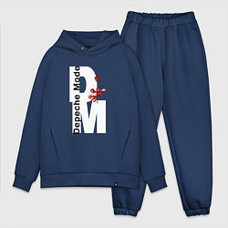 Мужской костюм оверсайз Depeche Mode - Rose Violator mode, цвет: тёмно-синий