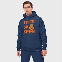 Мужской костюм оверсайз Trick or beer, цвет: тёмно-синий — фото 2