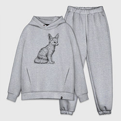 Мужской костюм оверсайз Фенек сидит, цвет: меланж