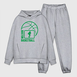 Мужской костюм оверсайз Boston basketball, цвет: меланж