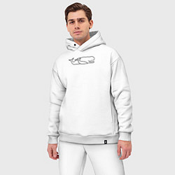 Мужской костюм оверсайз Два кита, цвет: белый — фото 2